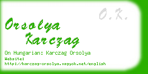 orsolya karczag business card